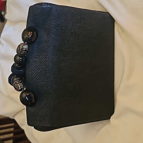 RAFAEL SANCHEZ Designer Navy Royal Coat of Arms Beaded Castlecore Crossbody Bag - Picture 6 of 15